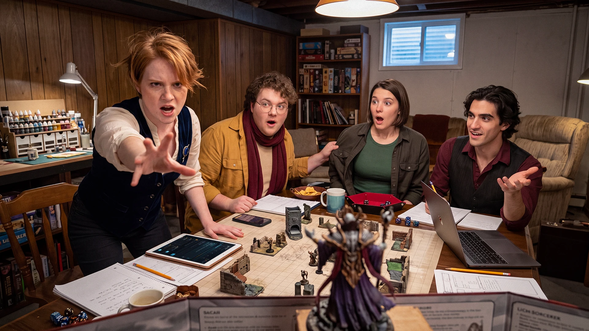 A table mid-session, the frame the Steward demo video opens on